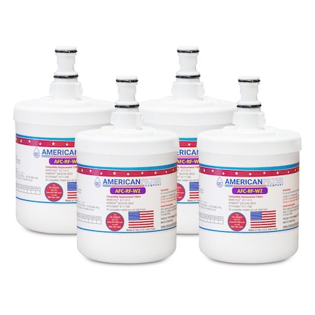 American Filter Co Whirlpool 046-9002 Comparable Refrigerator Water Filters (made by Model number AFC-RF-W2), 4PK 046-9002-AFC-RF-W2-4-69059